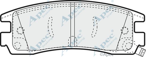 APEC BRAKING stabdžių trinkelių rinkinys, diskinis stabdys PAD989